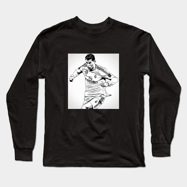 Cristiano Ronaldo CR7 Madrid Gift Art Long Sleeve T-Shirt by The GOAT Store